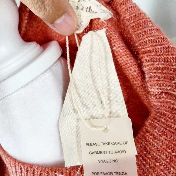 NEW with Tag HEM and THREaD knitted sweater size L Multicolor - Picture 7 of 12